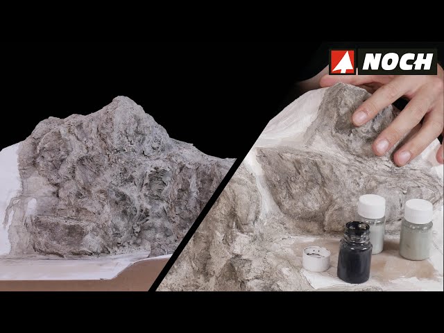 Realistic model rock casting from plaster, coloring & installation | NOCH Home Academy | Episode 2