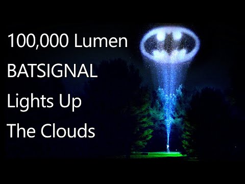 Homemade Batsignal Reaches the Clouds (and how to make an image projector for yourself!)