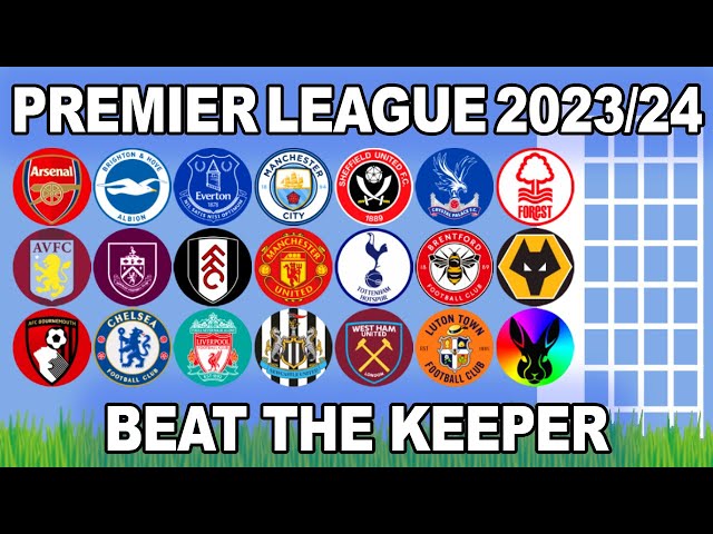 Beat The Keeper - Premier League 2023/24 - Algodoo Marble Race