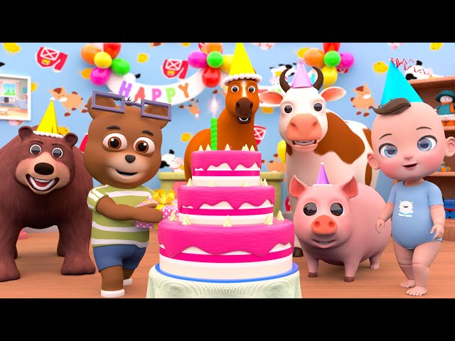 Joyful Birthday and Baby Shark Celebrations: Cartoon Nursery Rhymes and Animal Songs for Kids