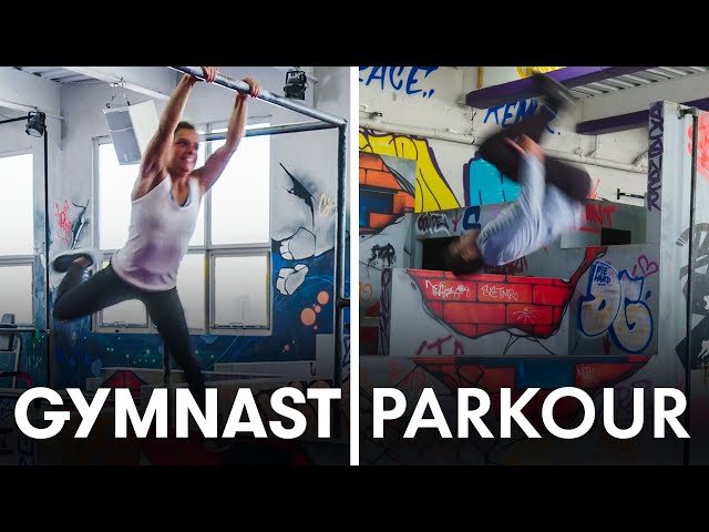 Gymnasts Try to Keep Up With Parkour Experts | SELF