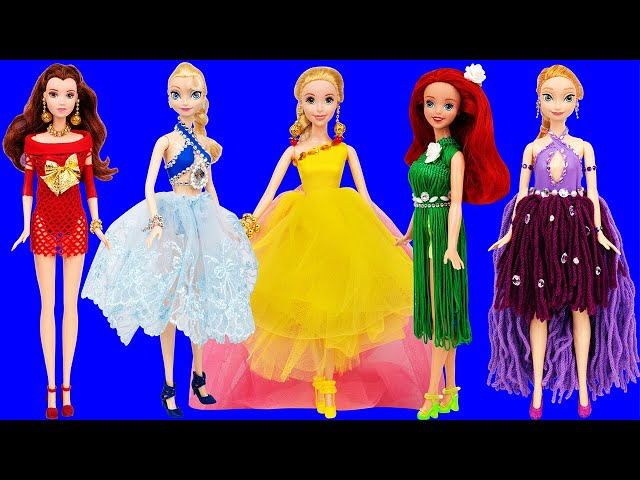 Disney Princesses - How to Make New Awesome Outfits for Dolls