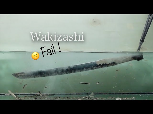 Wakizashi part 4: Hardening in water - unfortunately goes wrong (cracks in the blade) | Knife making