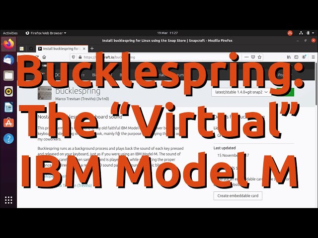 Bucklespring: The "Virtual" IBM Model M
