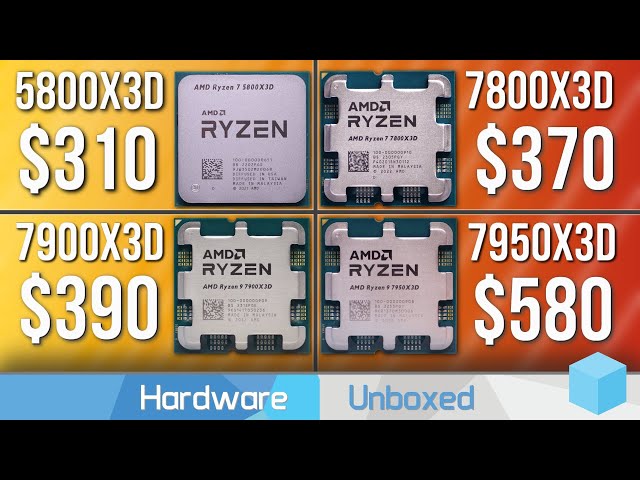 Ryzen 7 5800X3D vs. Ryzen 7 7800X3D, Ryzen 9 7900X3D & 7950X3D, Gaming Benchmarks