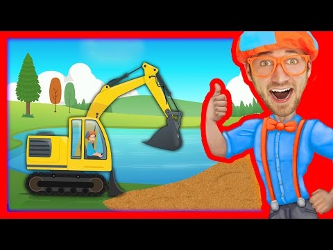 Construction Vehicles for Kids with Blippi | The Excavator Song