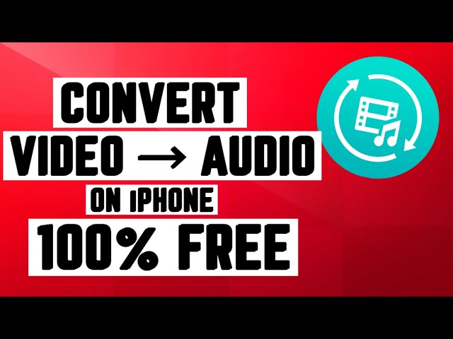 HOW TO CONVERT VIDEO TO AUDIO/MP3 ON iPHONE - 2017