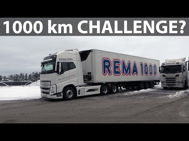 Rema 1000 Volvo FH electric truck real world range test