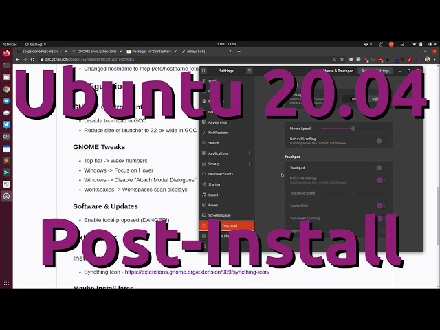 Ubuntu Post Install | App install & Configuring
