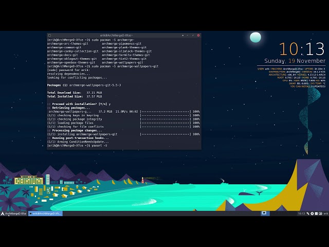 ArchMerge : 102 installing software via the terminal any desktop
