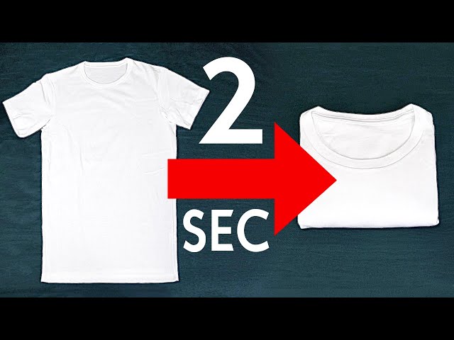 Fold A T-SHIRT In 2 Seconds | 4 Ways To Fold A T-Shirt FAST