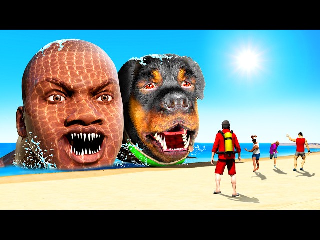 Franklin & Chop are SEA MONSTERS in GTA 5!