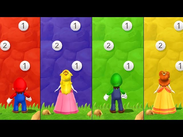 Mario Party 9 - Minigames - Mario vs Peach vs Luigi vs Daisy (Master CPU)