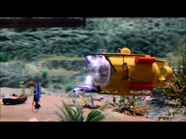 a yellow submarine at Miniatur Wunderland