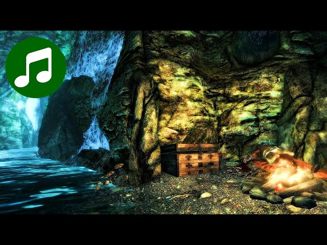 SKYRIM Ambient Music & Ambience 🎵 Peaceful Cave (Skyrim Soundtrack | OST)