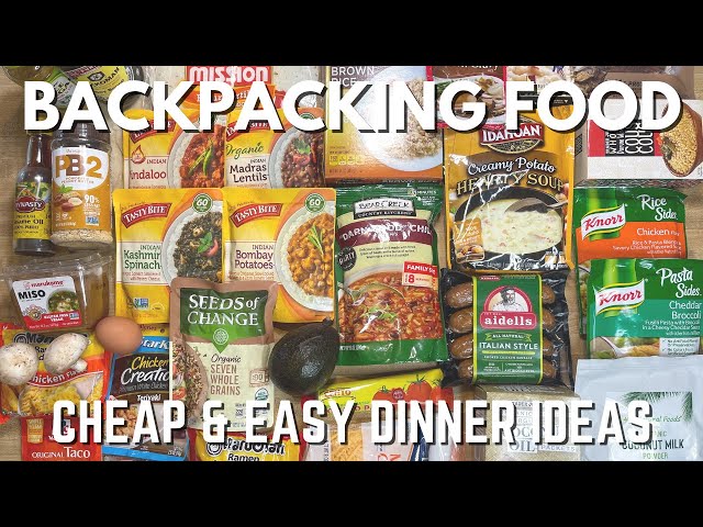 GROCERY STORE BACKPACKING FOOD | Cheap & Easy Dinner Ideas