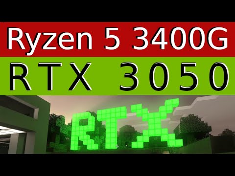 GeForce RTX 3050 -- AMD Ryzen 5 3400G -- Minecraft Windows 10 Ray  Tracing RTX FPS Test