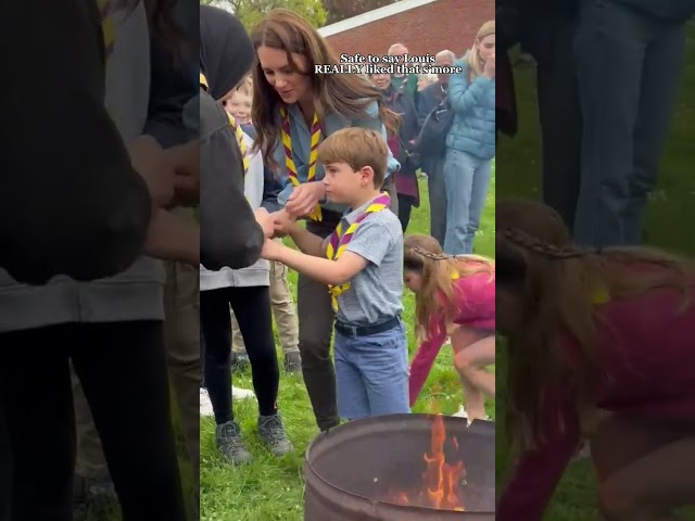 Cheeky Prince Louis makes a grab for marshmallows during the Big Help Out