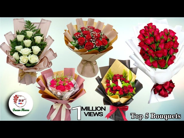 Top 5 Best Flower Bouquet | Flower Bouquet | Flower Wrapping Techniques | Flower Arrangement