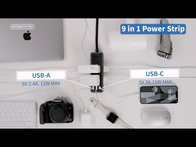 NTONPOWER Slimline Power Strip | Enjoy the freedom to charge your devices anywhere