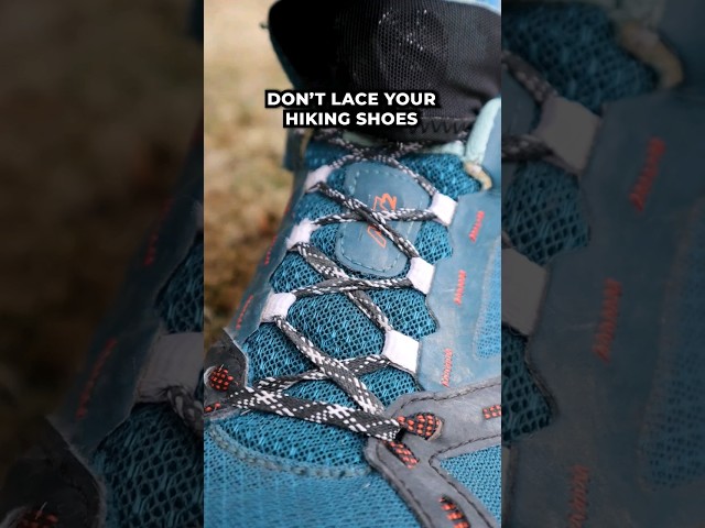 If you're getting blisters on toes from hiking, try this lacing technique #shorts #hiking #outdoors