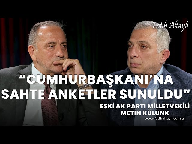 "AK Parti seçmeni mesajı Cumhurbaşkanı'na verdi" Eski AK Parti Mv. Metin Külünk & Fatih Altaylı