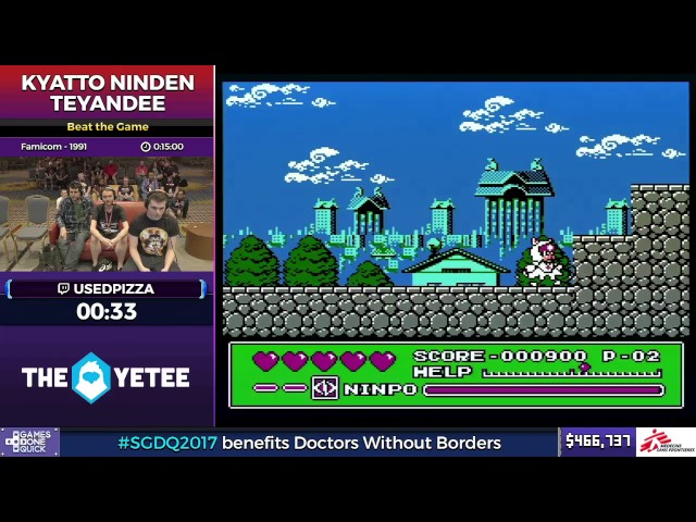 Kyatto Ninden Teyandee by Usedpizza in 11:29 - SGDQ2017 - Part 61