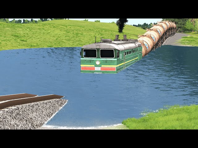 Trains vs Deep Water – BeamNG.Drive