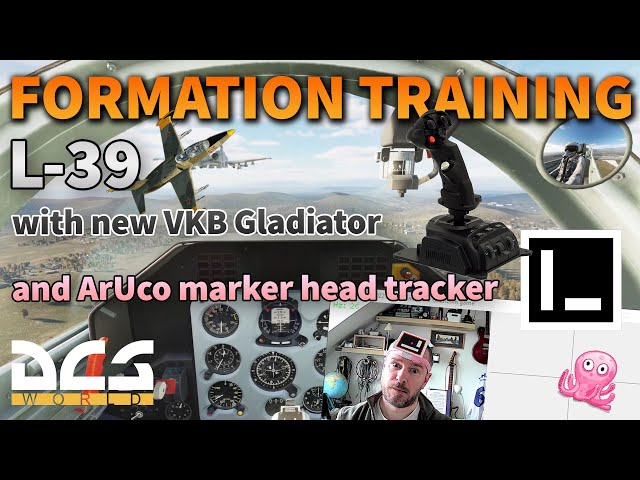 DCS 2.8 | L-39C Formation training with VKB Gladiator Kosmosima and ArUco head tracker