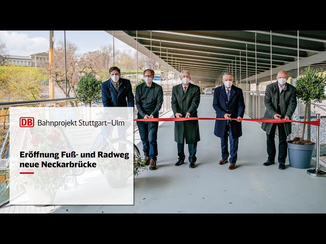 Bahn frei für Radfahrer:innen und Fußgänger:innen – Neuer Neckarsteg ist eröffnet