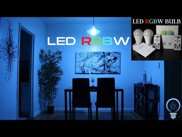 LED RGB Color Changing Light Bulb With Remote Control Install/Review (Bedroom RGB Lighting) DIY
