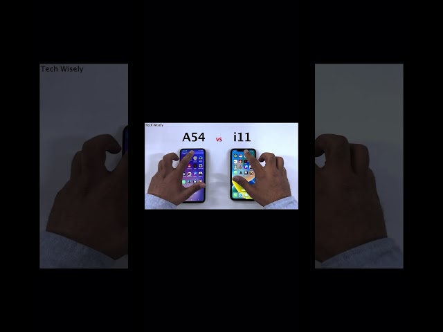 SAMSUNG A54 vs iPhone 11 Speed Test #shorts #shortvideo #short #samsung #apple #new #latest #tech
