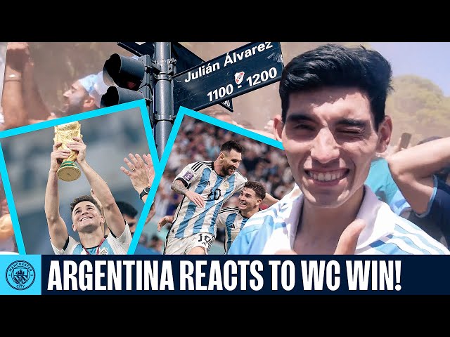 ALVAREZ IS A WORLD CUP WINNER! | Argentinians react to World Cup win in Buenos Aires