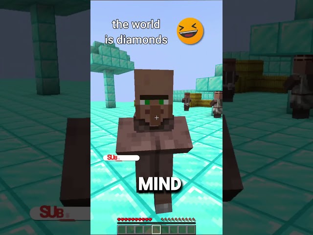 the world is made of diamonds in minecraft 😱