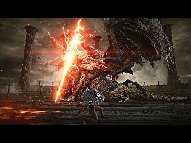Elden Ring - "The Dragon King" | Dragonlord Placidusax | No HUD Boss Fight