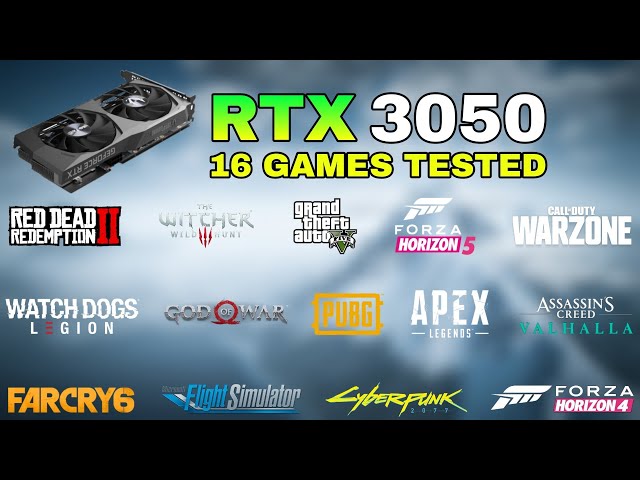 RTX 3050 8GB Test in 16 Games in 2022