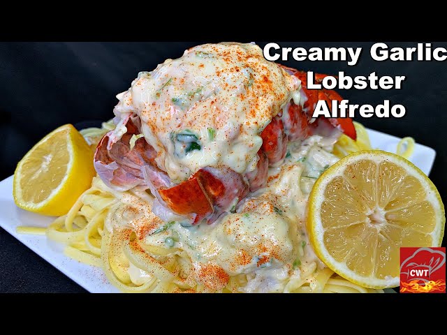 Creamy Garlic Lobster Alfredo | Seafood Recipe