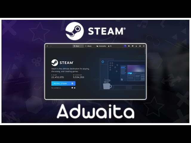 «🎨» Adwaita Theme for Steam by tkashkin | Best theme for GNOME users
