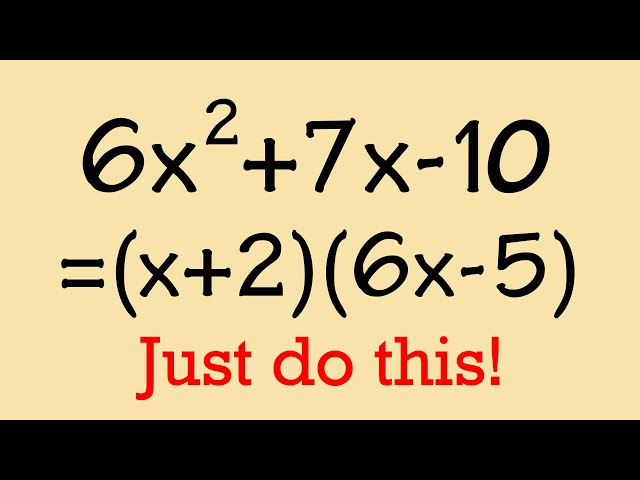 The only method you need for factoring trinomials (quick and easy)