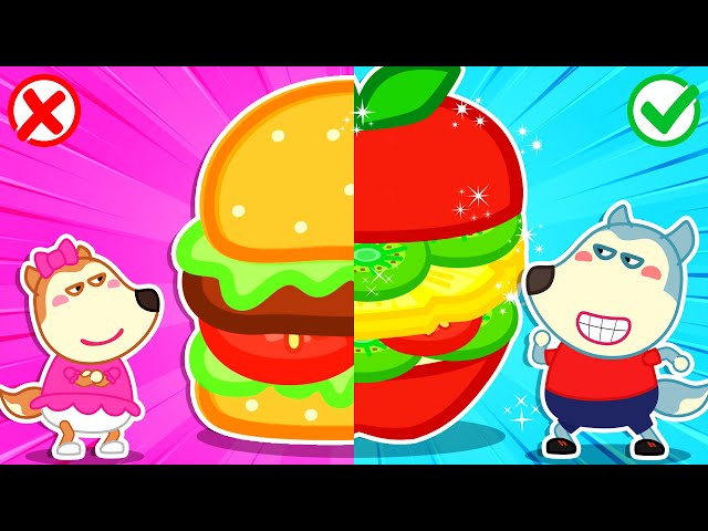 Which Burger is Better? Unhealthy Food vs Healthy Food 🐺 Funny Stories for Kids @LYCANArabic