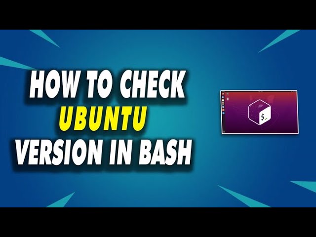 How to check Ubuntu version in bash