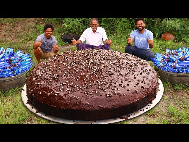 BIGGEST OREO CHOCOLATE CAKE RECIPE  PREPARED BY OUR GRANDPA | Oreo Biscuit cake Recipe