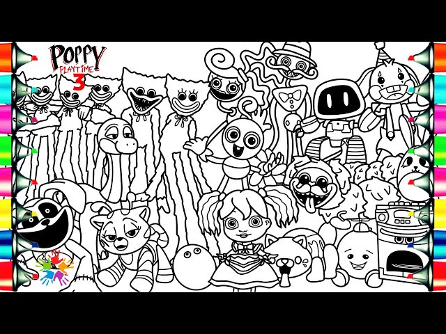 Poppy Playtime Chapter 3 Coloring Pages / How To Color Poppy Playtime Characters  / NCS Music