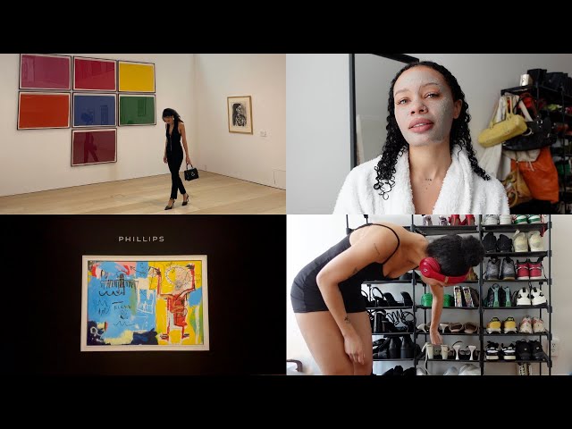 nyc diaries | basquiat viewing, diy blowout, closet transformation, friend dates & more