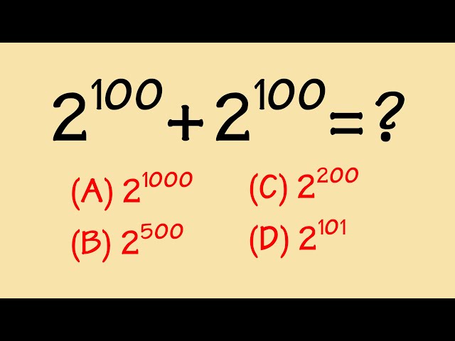 Can we combine 2^100+2^100? SAT math basics