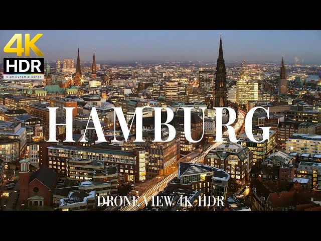 Hamburg 4K drone view 🇩🇪 Flying Over Hamburg | Relaxation film with calming music - 4k HDR
