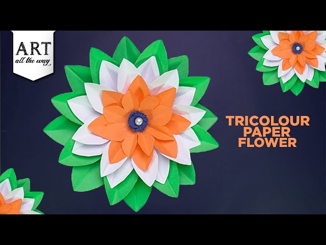 Tricolor Paper Flowers | Independence Day Craft | Tricolor Craft | Home Decor | DIY | @VENTUNOART