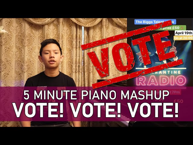 5 Minute Piano Mash Up - Popular Piano Covers Cole Lam 13 Years Old