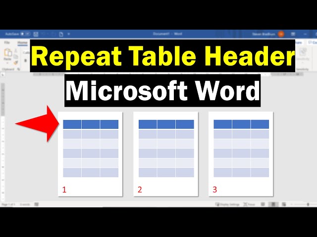 How To Repeat Table Headers In Word (On Every Page!)