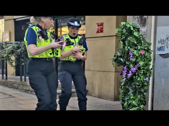 Pretty Police Officer Screamed so Loudly: Scared the life out of them: Bushman Prank 2022